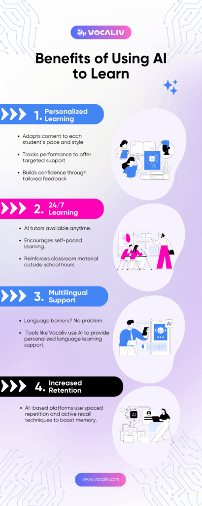 Benefits of using AI in Education