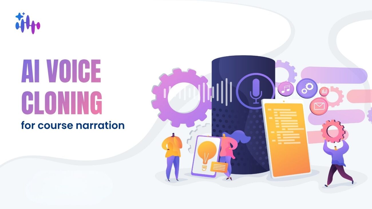 AI voice cloning for course narration